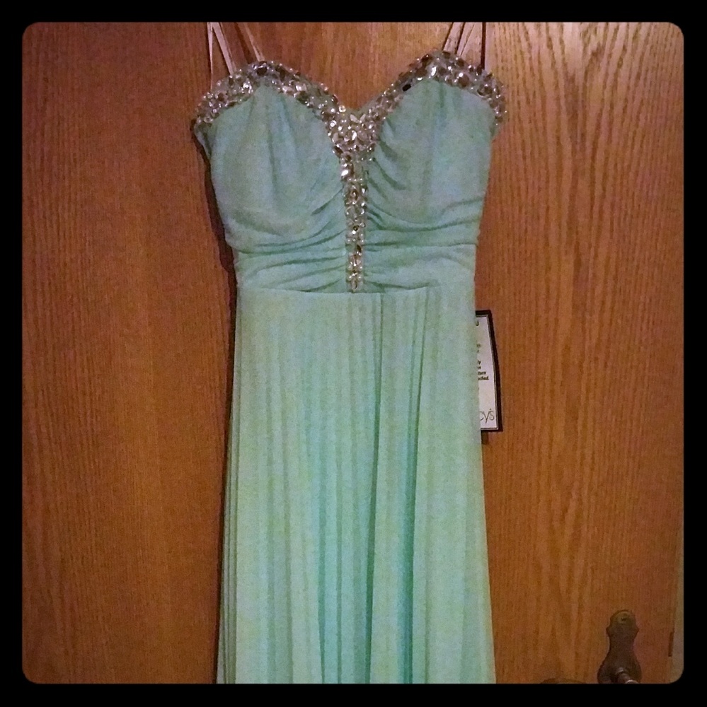 Light blue ball gown
